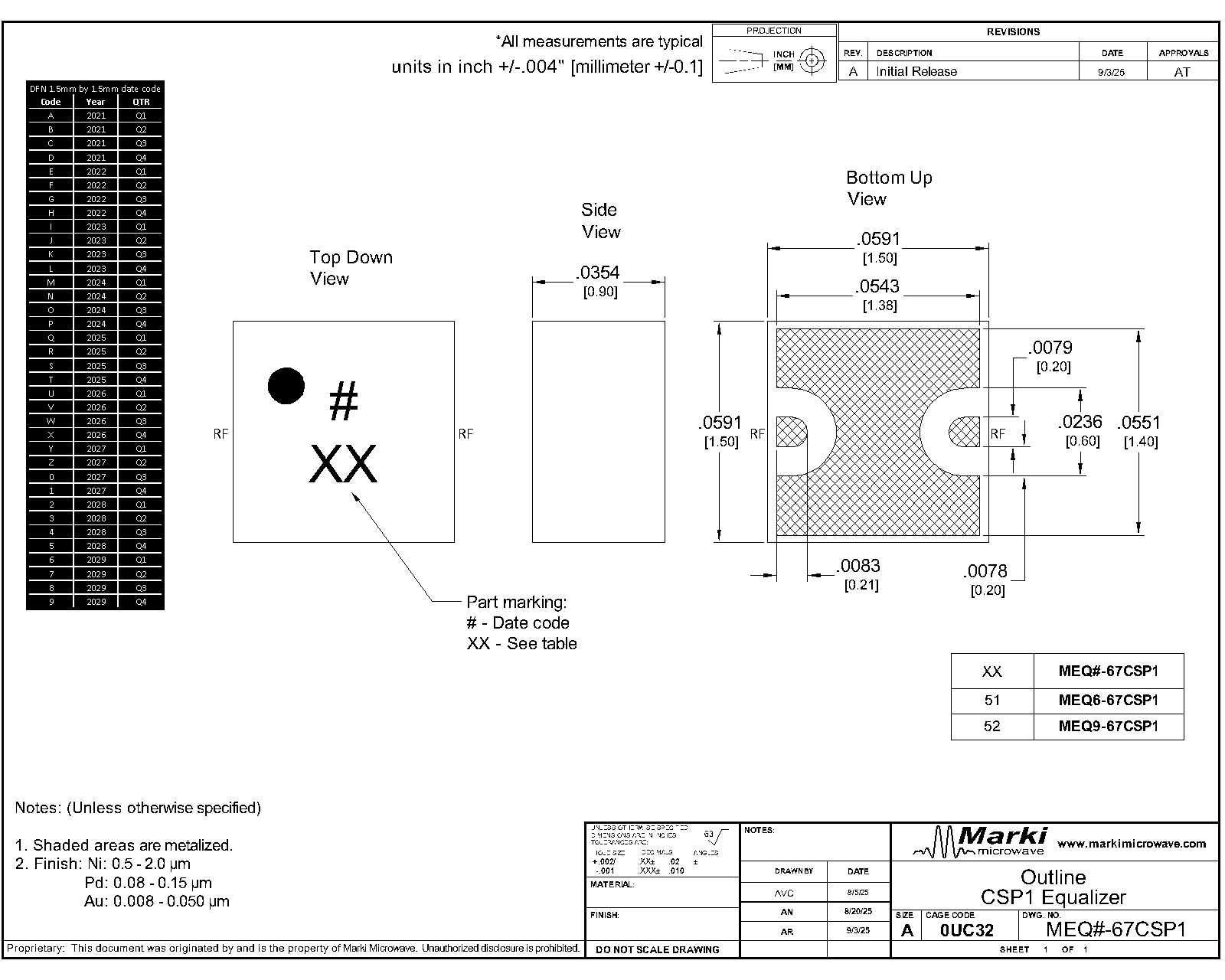 MEQ6-26CSP1_Chip Scale Package MMIC 26 GHz Equalizer